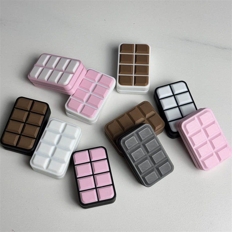 Novelty 3D Chocolate Block Fidget Toys EDC Plastic Push Fidget Slider Fun Stress Relief Relaxation Toy ADHD Anti-Anxiety Toy