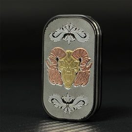 Personalized Sheep Head EDC Fidget Slider Mechanical Push Fidget Toy Stainless Steel Decompression Toy ADHD Tool Relieve Stress