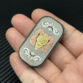 Personalized Sheep Head EDC Fidget Slider Mechanical Push Fidget Toy Stainless Steel Decompression Toy ADHD Tool Relieve Stress