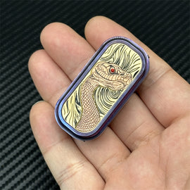 Personalized Snake Push Haptic Slider Titanium Alloy EDC Fidget Toys Stress Relief Fidget Slider ADHD Concentration Toys
