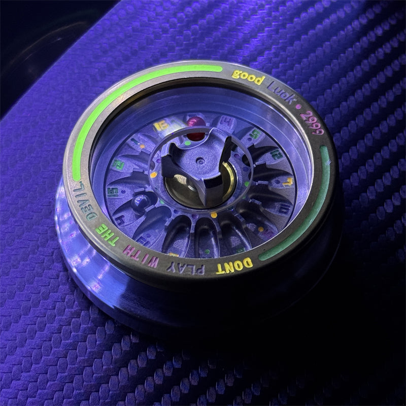 Luminous Number Roulette Fidget Spinner EDC Metal Adult Fidget Toy ADHD Hand Spinner Stress Relief Toy Office Relaxation Toys