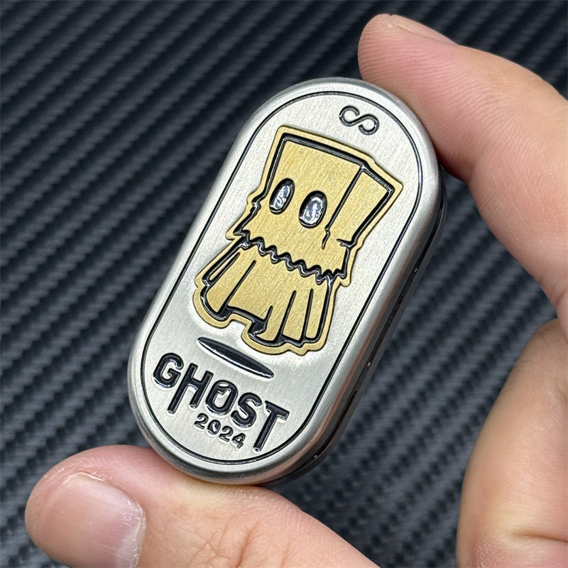 Novel Ghost EDC Fidget Slider Zirconium Alloy Three-layer Magnetic Mechanical Fidget Toy Stress Relief Toy ADHD Toy Office Relax