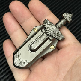 Exquisitely Carved Sword EDC Fidget Toy Stainless Steel Fidget Slider Fashion Stress Relief Toy Art Desktop Decoration Ornaments