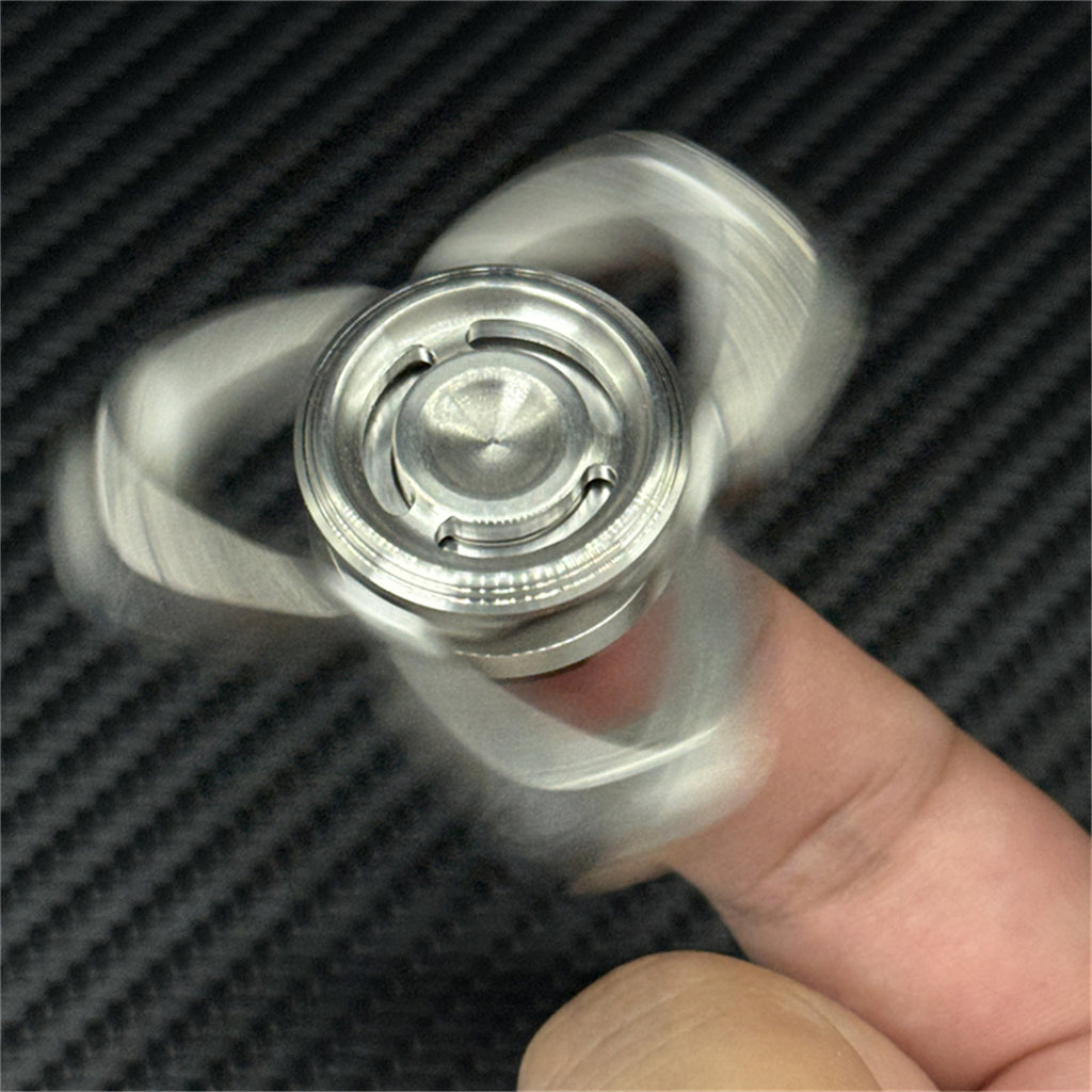Novel Three-leaf Stainless Steel Hand Spinner EDC Fidget Spinner Stress Relief Toy ADHD Fidget Toy Fingertip Spinning Toy