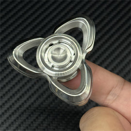 Novel Three-leaf Stainless Steel Hand Spinner EDC Fidget Spinner Stress Relief Toy ADHD Fidget Toy Fingertip Spinning Toy
