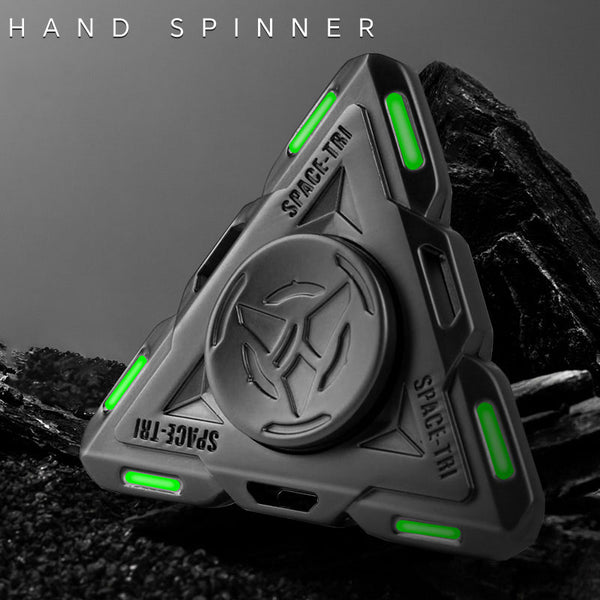 Triangular Battleship Luminous Fidget Spinner EDC Hand Spinner Adult F ...