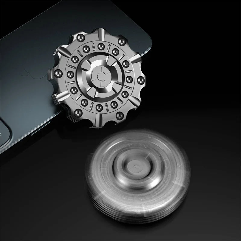 Stainless Steel Fidget Clicker Spinner EDC Hand Spinner Adult Fidget Toys ADHD Tool Anxiety Stress Relief Toys Office Toys