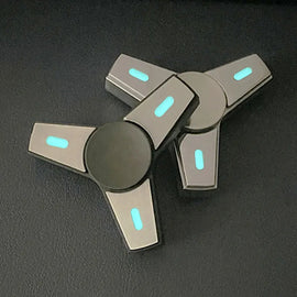 Luminous Threeleaf Stainless Steel Fidget Spinner EDC Metal Hand Spinner Adult Fidget Toys ADHD Tool Anxiety Stress Relief Toys