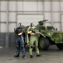 Load image into Gallery viewer, Classic 1/64 Scale Resin Model Anti-terrorist Soldier Ghost Simon Figures Dioramas Diecast Alloy Car Miniature Collection