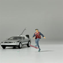 Load image into Gallery viewer, Classic 1/64 Scale Resin Model Back to the Future Skateboard Marty Figures Diecast Alloy Car Dioramas Miniature Collection