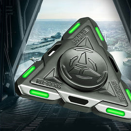 Triangular Battleship Luminous Fidget Spinner EDC Hand Spinner Adult Fidget Toys ADHD Tool Anxiety Stress Relief Toys Office Toy