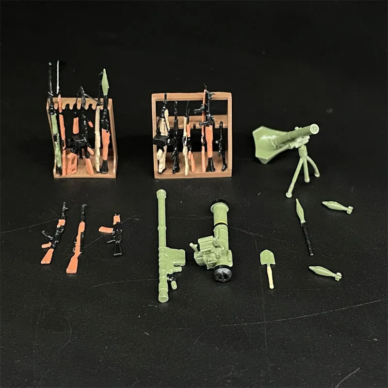 1/72 Scale Weapon Resin Model Sniper Rifle Rocket Launcher Dioramas Weapons Room Scene Layout Miniature Collection