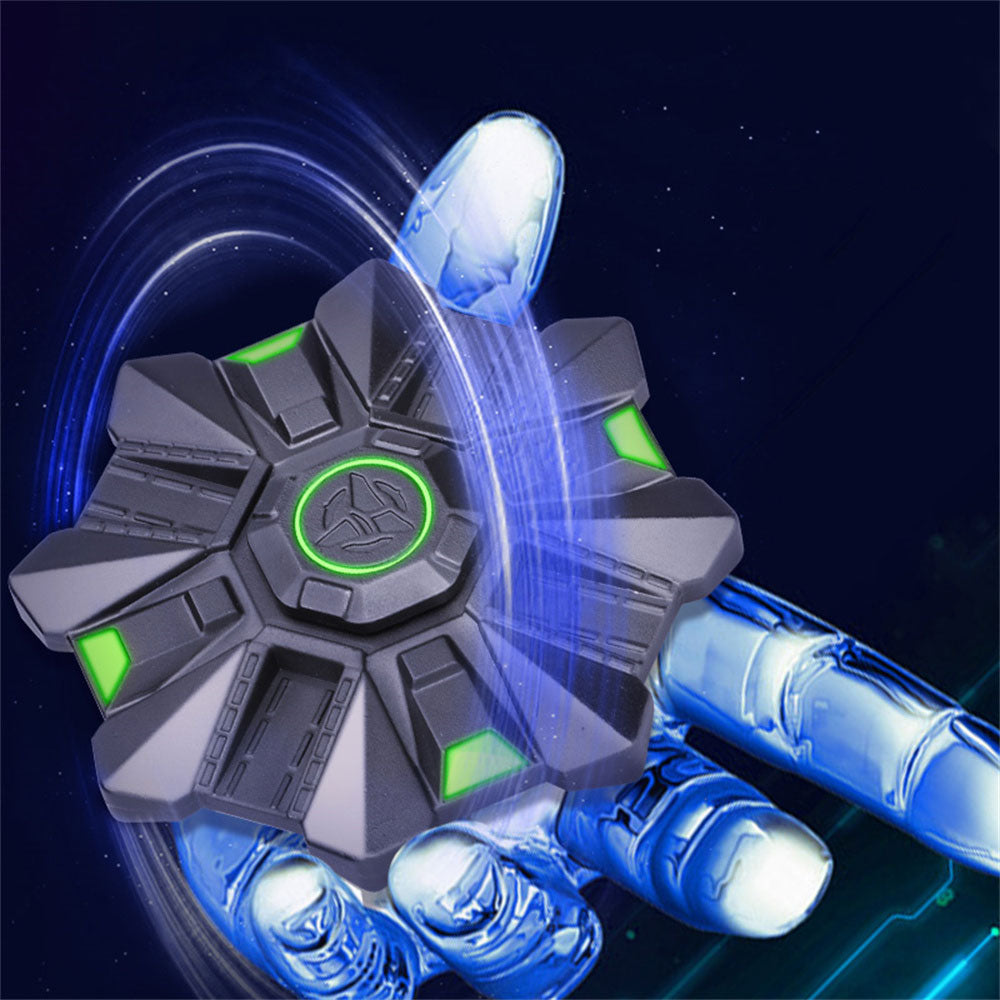 Battle Ship Luminous Fidget Spinner EDC Metal Fidget Toys ADHD Hand Spinner Glowing in the Dark Stress Relief Toys for Adult