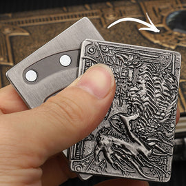 Loong Carving Poker Magnetic Fidget Slider Haptic Slider EDC Metal Fidget Toys ADHD Tool Adult Stress Relief Toys Office Toys