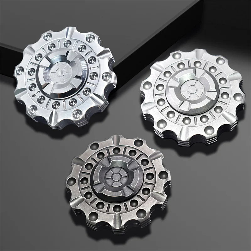 Stainless Steel Fidget Clicker Spinner EDC Hand Spinner Adult Fidget Toys ADHD Tool Anxiety Stress Relief Toys Office Toys