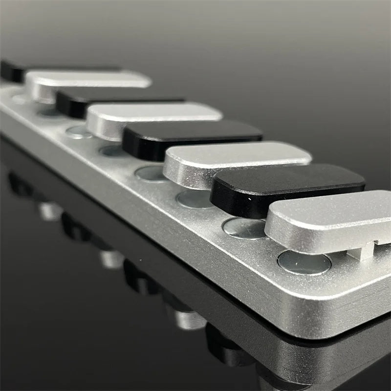 8 Keys Piano Keys Fidget Clicker EDC Fidget Slider ADHD Metal Fidget T ...