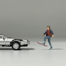 Load image into Gallery viewer, Classic 1/64 Scale Resin Model Back to the Future Skateboard Marty Figures Diecast Alloy Car Dioramas Miniature Collection