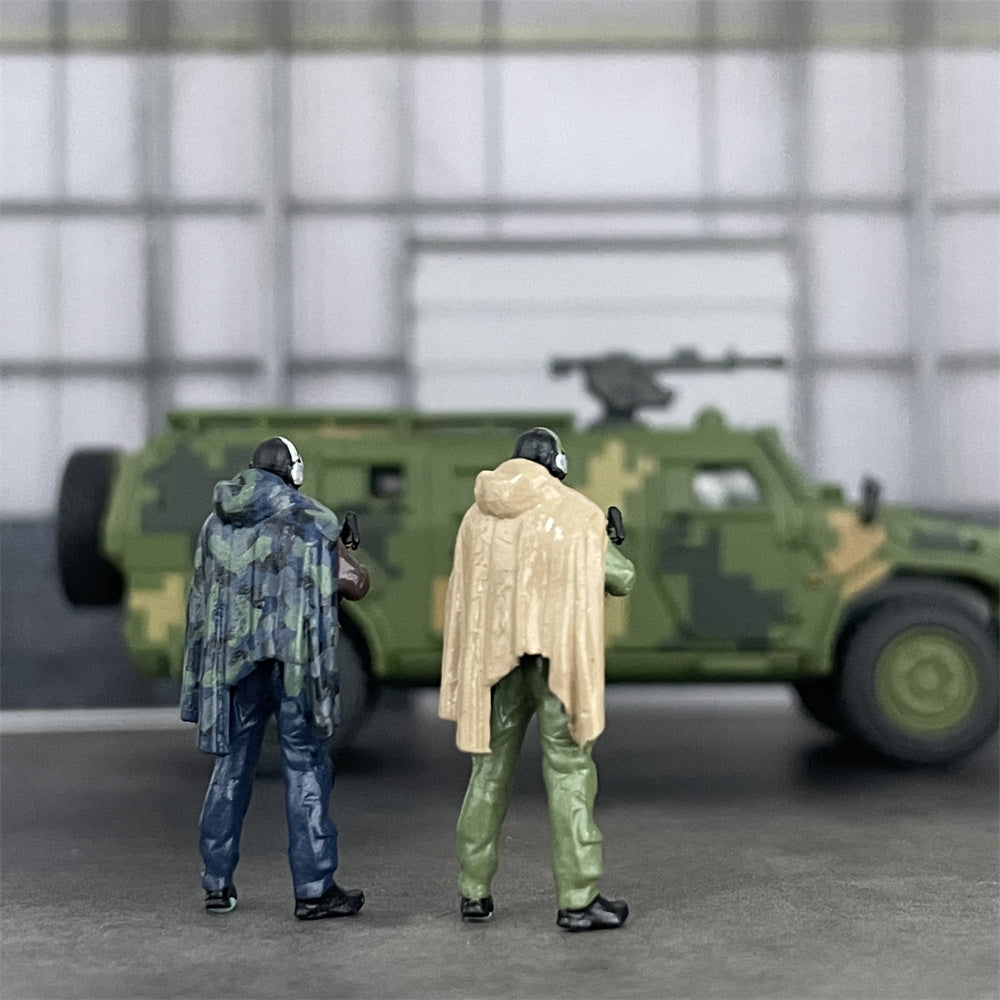 Classic 1/64 Scale Resin Model Anti-terrorist Soldier Ghost Simon Figures Dioramas Diecast Alloy Car Miniature Collection