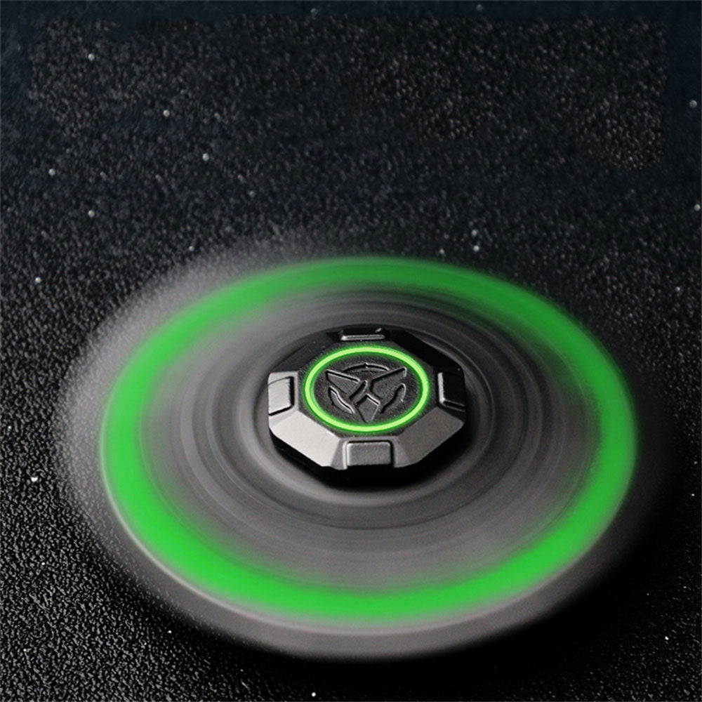 Battle Ship Luminous Fidget Spinner EDC Metal Fidget Toys ADHD Hand Spinner Glowing in the Dark Stress Relief Toys for Adult