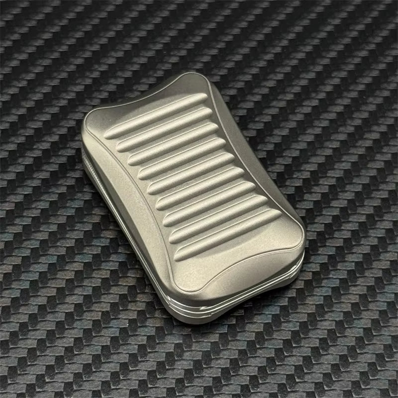 Titanium Alloy Soap EDC Fidget Toy Fashion Metal Infinite Push Fidget Slider Stress Relief Toy ADHD & Leisure Toy for Office