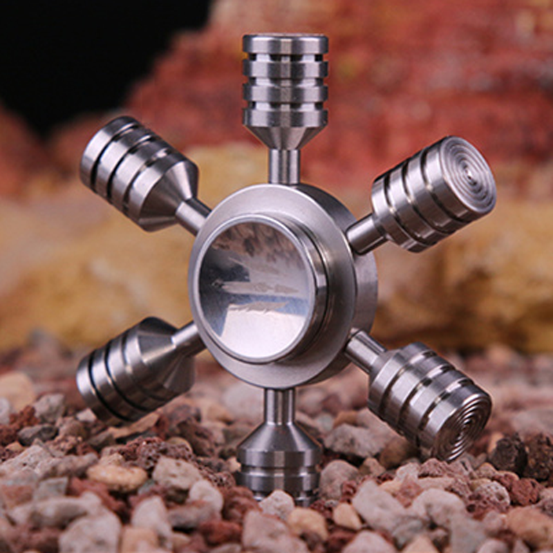Six Cylinders Fidget Spinner Stainless Steel Hand Spinner Adult EDC Fidget Toys Focus ADHD Tool Stress Relief Toys Office Toys