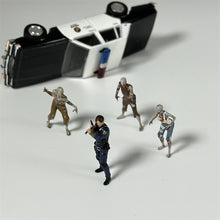 Load image into Gallery viewer, Classic 1/64 Scale Resin Model Police Leon Figures Zombies Scene Dioramas Diecast Alloy Car Miniature Collection Hobby Toys