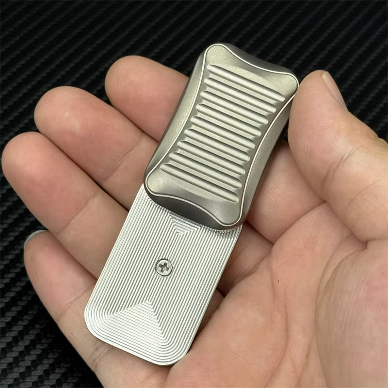 Titanium Alloy Soap EDC Fidget Toy Fashion Metal Infinite Push Fidget Slider Stress Relief Toy ADHD & Leisure Toy for Office