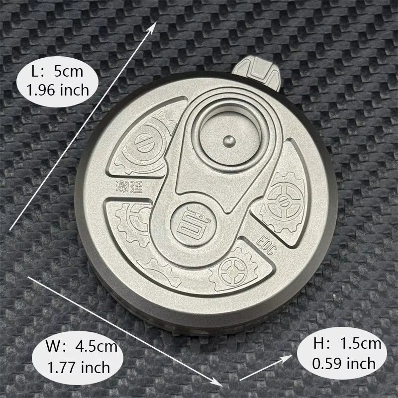 Creative Press Dice Fidget Toy Exquisite Stainless Steel EDC Fidget Coin Fun Decompression Toy ADHD Tool Ratchet Coin for Adults
