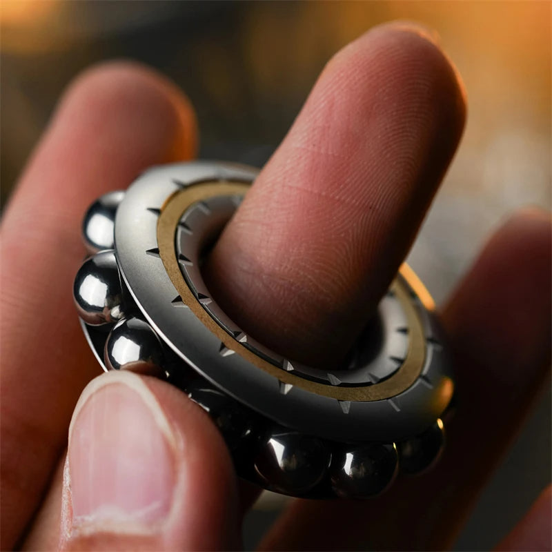 Novel Mechanical Buddha Beads Fidget Ring Creative EDC Metal Adult Fidget Toy Mini Fun Stress Relief Toy ADHD Concentration Toy