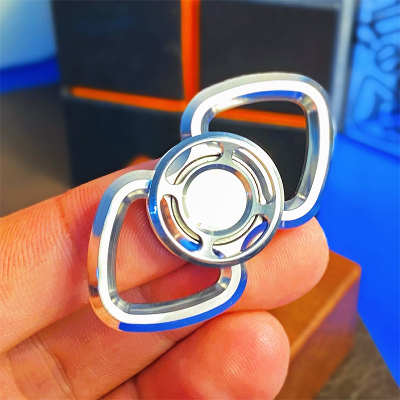 Novel 2-leaf Fidget Spinner EDC Stainless Steel Adult Metal Hand Spinner Fashion Fun Fidget Toy ADHD Toy Stress Relief Tool