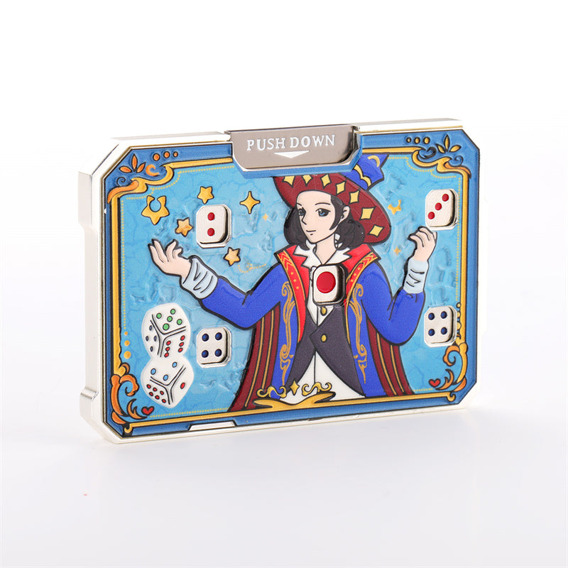 Zinc Alloy Dice EDC Fidget Toy Exquisite Decompression Toy ADHD Anti-anxiety Toy Suitable for Office & Party Gatherings