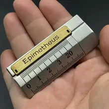 Novel Self-Deception Ruler EDC Fidget Toys Stainless Steel Mechanical Push Fidget Slider Stress Relief Toys ADHD Gadgets