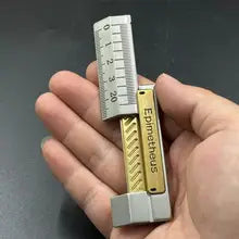 Load image into Gallery viewer, Novel Self-Deception Ruler EDC Fidget Toys Stainless Steel Mechanical Push Fidget Slider Stress Relief Toys ADHD Gadgets
