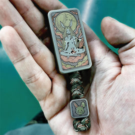 Sexy Bunny Ears Girl Cupronickel EDC Fidget Slider Fashion Mechanical Push Fidget Toys Stress Relief Toys for Adult ADHD Toys