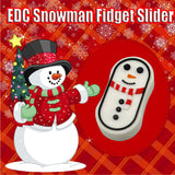 Creative Christmas Snowman Fidget Toys Cartoon Snowman EDC Fidget Slider Plastic Push Haptic Slider Stress Relief Toy ADHD Toys