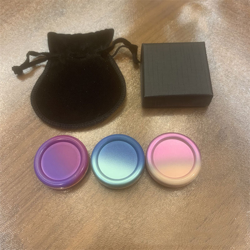 Gradient Color Milk Cap Fidget Coin Haptic Coins EDC Adult Metal Fidget Toys Autism ADHD Hand Spinner Anxiety Stress Relief