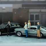 1:64 Scale Model Jfast And Furiousl 4 people Cast Alloy Car Simulation Static Figures Diorama Miniature Scene Collection