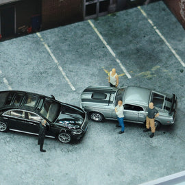 1:64 Scale Model Jfast And Furiousl 4 people Cast Alloy Car Simulation Static Figures Diorama Miniature Scene Collection