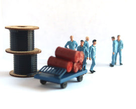 1/87 Model Uniform Worker Figurines Diorama Kit Sand Table Scene DIY Micro Landscape Garden Miniatures Prop