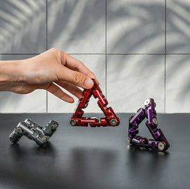 Triangular Fidget Roller Adult Metal EDC Fidget Toys Autism Sensory Toys ADHD Hand Spinner Anxiety Stress Relief Creative Toys