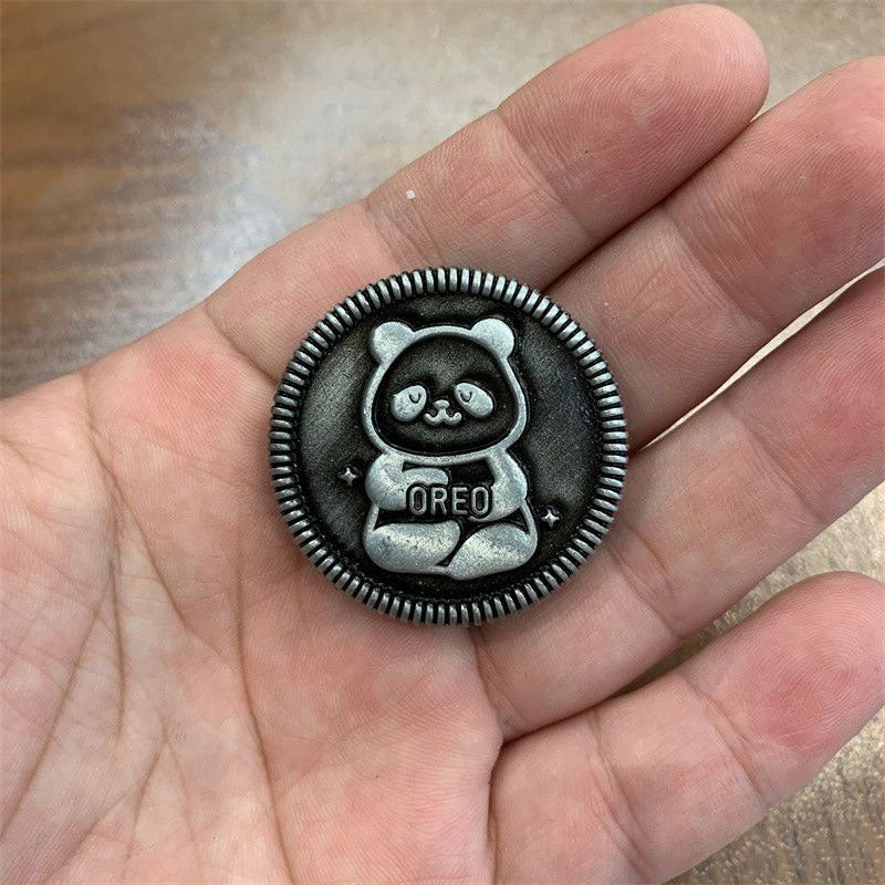 Bear Biscuit Fidget Coin EDC Adult Metal Fidget Toys Autism Sensory Toys ADHD Hand Spinner Stress and Anxiety Relief Toys