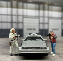 Load image into Gallery viewer, Classic 1:64 Scale Model Back To The Future 2 people Cast Alloy Car Simulation Static Figures Diorama Miniature Scene Collection