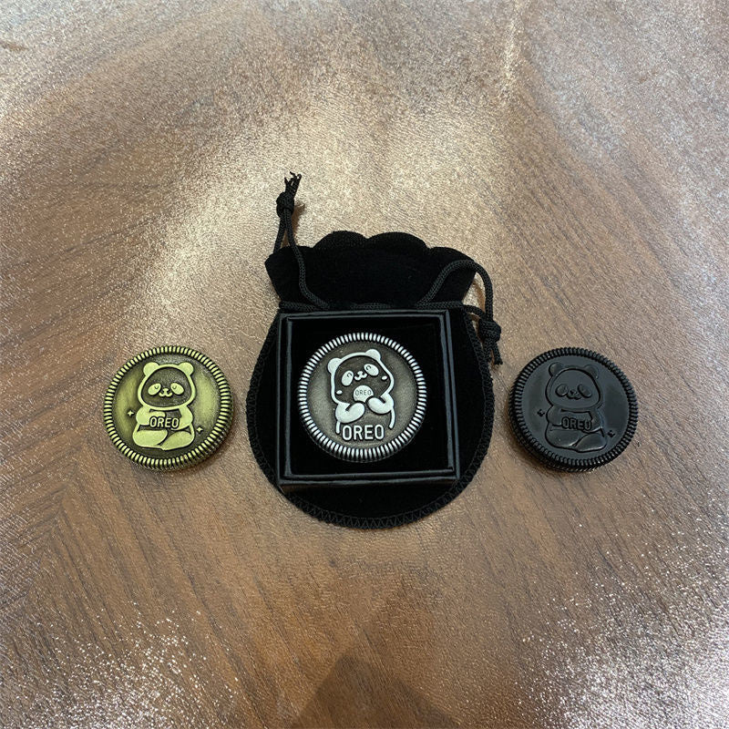 Bear Biscuit Fidget Coin EDC Adult Metal Fidget Toys Autism Sensory To ...