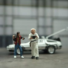 Load image into Gallery viewer, Classic 1:64 Scale Model Back To The Future 2 people Cast Alloy Car Simulation Static Figures Diorama Miniature Scene Collection