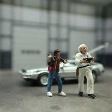 Load image into Gallery viewer, Classic 1:64 Scale Model Back To The Future 2 people Cast Alloy Car Simulation Static Figures Diorama Miniature Scene Collection