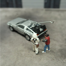 Load image into Gallery viewer, Classic 1:64 Scale Model Back To The Future 2 people Cast Alloy Car Simulation Static Figures Diorama Miniature Scene Collection