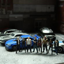 Load image into Gallery viewer, Classic 1:64 Scale Model Fast and Furious 9 people Cast Alloy Car Simulation Static Figures Diorama Miniature Scene Collection