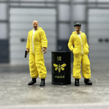 1/64 Scale Model Breaking Bad Walter And Jesse Oil Drum Cast Alloy Car Static Miniature Diorama Character Model Scene Layout