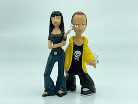 Cartoon Style Breaking Bad Action Figure Jesse Pinkman and Jane Margolis Resin Model Movie Character Miniature Figurine Desktop Decoration