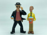 Cartoon Style Breaking Bad Action Figure Heisenberg and Gustavo Fring Resin Model Movie Character Miniature Figurine Desktop Decoration